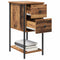 vidaXL Bedside Cabinet with Drawer Old wood Engineered wood