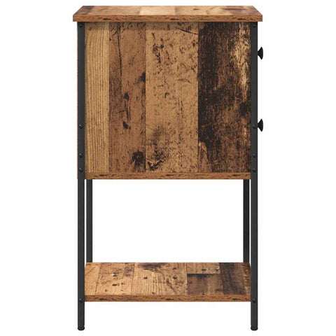 vidaXL Bedside Cabinet with Drawer Old wood Engineered wood