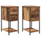 vidaXL Bedside Cabinet with Drawer 2 pcs Old wood Engineered wood