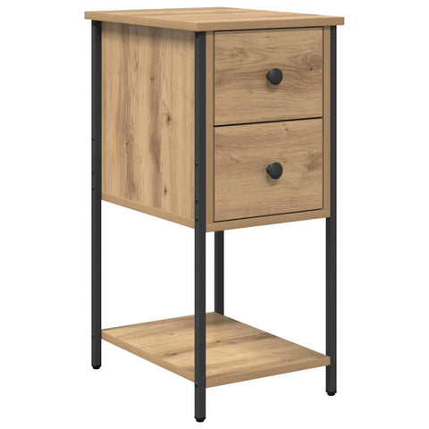 vidaXL Bedside Cabinet with Drawer Artisan oak Engineered wood