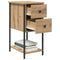 vidaXL Bedside Cabinet with Drawer 2 pcs Artisan oak Engineered wood