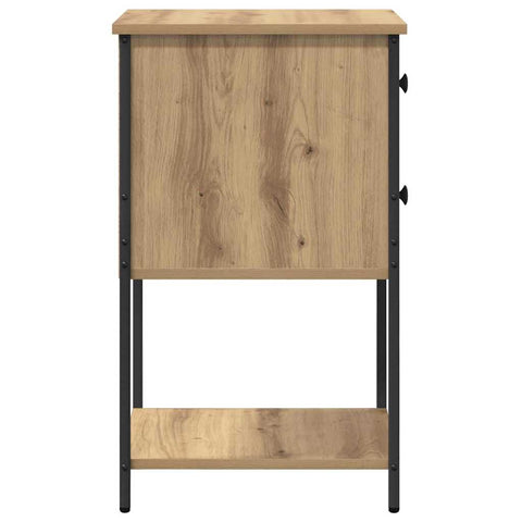 vidaXL Bedside Cabinet with Drawer 2 pcs Artisan oak Engineered wood