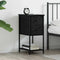 vidaXL Bedside Cabinet with Drawer Black oak Engineered wood