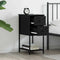 vidaXL Bedside Cabinet with Drawer Black oak Engineered wood