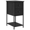 vidaXL Bedside Cabinet with Drawer Black oak Engineered wood