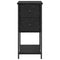 vidaXL Bedside Cabinet with Drawer Black oak Engineered wood