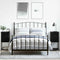 vidaXL Bedside Cabinet with Drawer 2 pcs Black oak Engineered wood