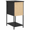 vidaXL Bedside Cabinet with Drawer 2 pcs Black oak Engineered wood
