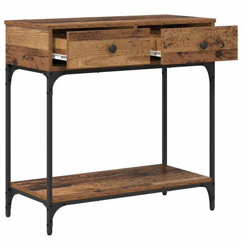 vidaXL Console Table Old Wood 75x34.5x75 cm Engineered Wood