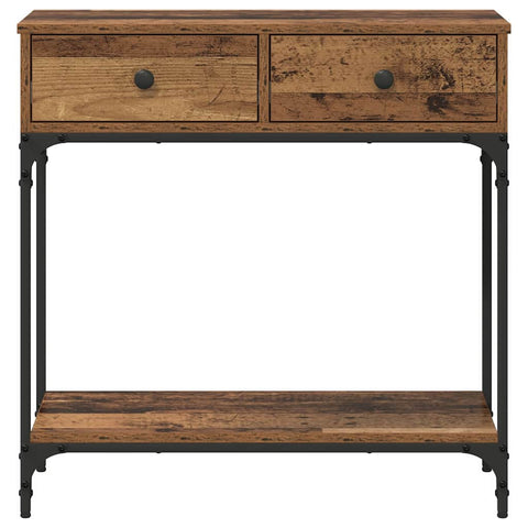vidaXL Console Table Old Wood 75x34.5x75 cm Engineered Wood