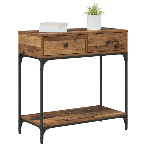vidaXL Console Table Old Wood 75x34.5x75 cm Engineered Wood