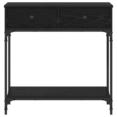 vidaXL Console Table Black oak 75 x 34.5 x 75 cm Engineered wood