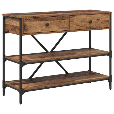 vidaXL Console Table Old Wood 100x34.5x75 cm Engineered Wood