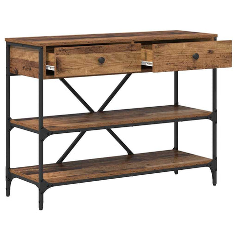 vidaXL Console Table Old Wood 100x34.5x75 cm Engineered Wood
