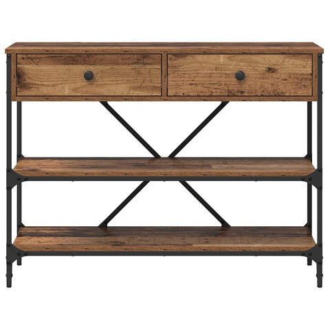 vidaXL Console Table Old Wood 100x34.5x75 cm Engineered Wood