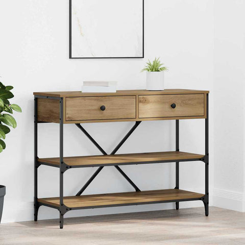 vidaXL Console Table Artisan Oak 100x34.5x75 cm Engineered Wood