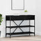 vidaXL Console Table Black Oak 100x34.5x75 cm Engineered Wood