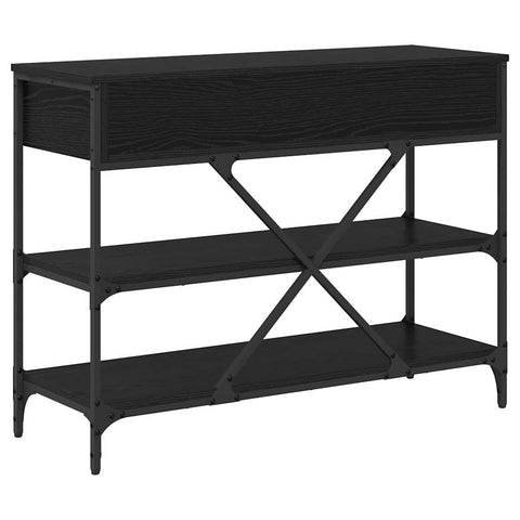 vidaXL Console Table Black Oak 100x34.5x75 cm Engineered Wood