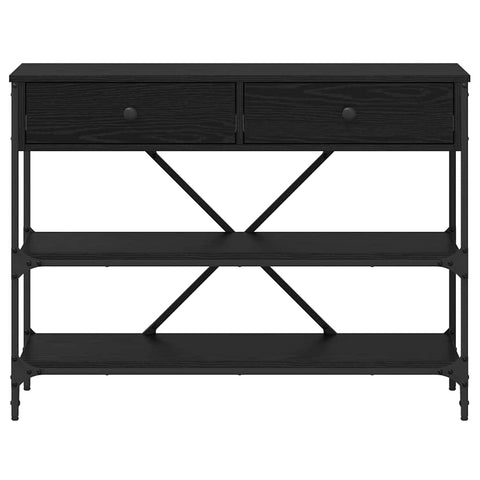 vidaXL Console Table Black Oak 100x34.5x75 cm Engineered Wood