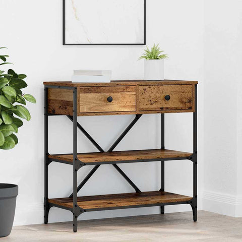 vidaXL Console Table Old Wood 75x34.5x75 cm Engineered Wood