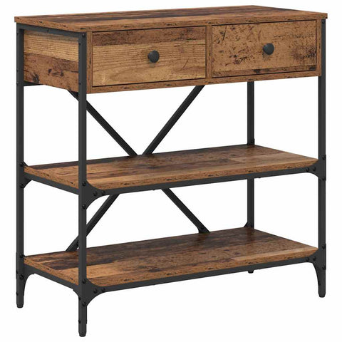 vidaXL Console Table Old Wood 75x34.5x75 cm Engineered Wood