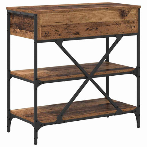 vidaXL Console Table Old Wood 75x34.5x75 cm Engineered Wood
