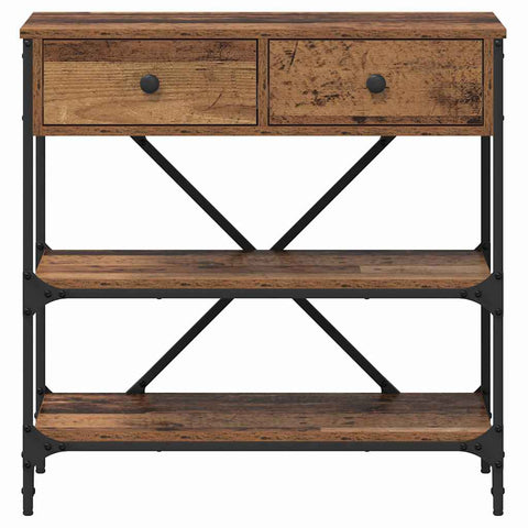 vidaXL Console Table Old Wood 75x34.5x75 cm Engineered Wood