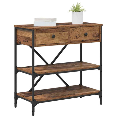 vidaXL Console Table Old Wood 75x34.5x75 cm Engineered Wood