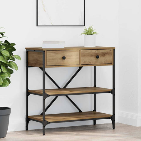 vidaXL Console Table Artisan Oak 75x34.5x75 cm Engineered Wood