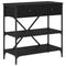vidaXL Console Table Black Oak 75x34.5x75 cm Engineered Wood