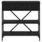 vidaXL Console Table Black Oak 75x34.5x75 cm Engineered Wood