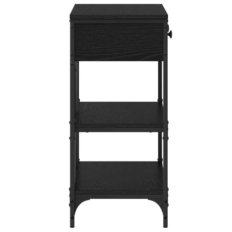 vidaXL Console Table Black Oak 75x34.5x75 cm Engineered Wood