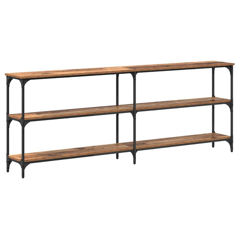 vidaXL Console Table Old Wood 200x29x75 cm Engineered Wood