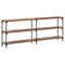 vidaXL Console Table Old Wood 200x29x75 cm Engineered Wood