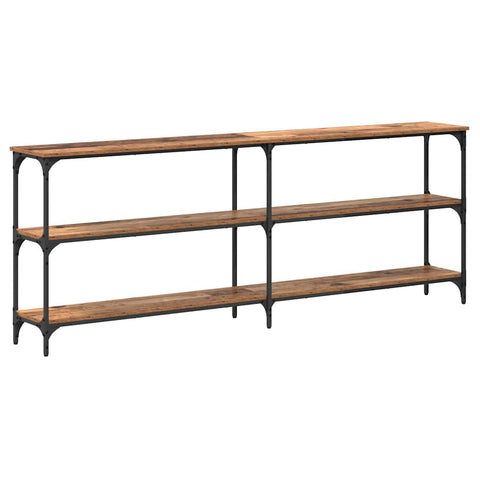vidaXL Console Table Old Wood 200x29x75 cm Engineered Wood