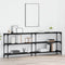 vidaXL Console Table Black Oak 200x29x75 cm Engineered Wood