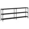 vidaXL Console Table Black Oak 200x29x75 cm Engineered Wood