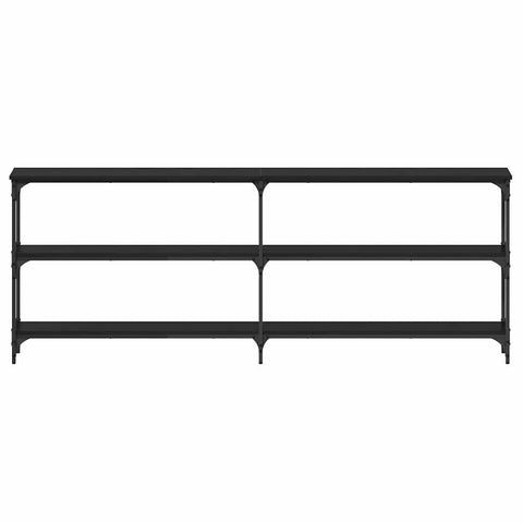 vidaXL Console Table Black Oak 200x29x75 cm Engineered Wood