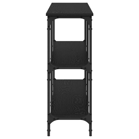vidaXL Console Table Black Oak 200x29x75 cm Engineered Wood