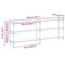vidaXL Console Table Black Oak 200x29x75 cm Engineered Wood