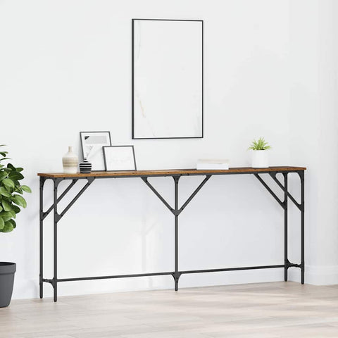 vidaXL Console Table Old Wood 180x23x75 cm Engineered Wood