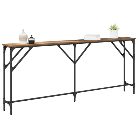 vidaXL Console Table Old Wood 180x23x75 cm Engineered Wood