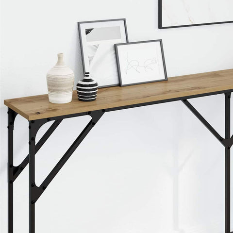 vidaXL Console Table Artisan oak 180 x 23 x 75 cm