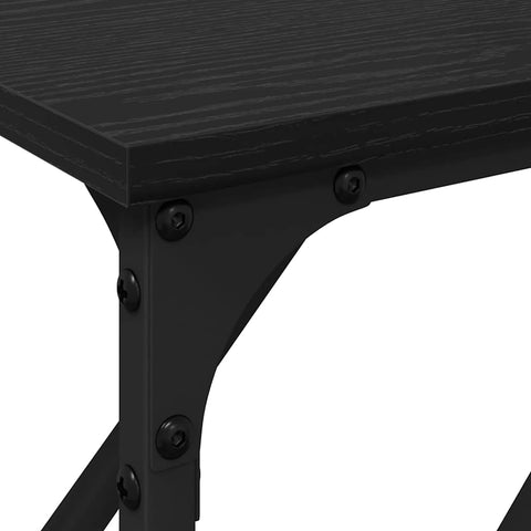 vidaXL Console Table Black Oak 180x23x75 cm Engineered Wood