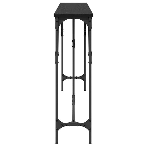 vidaXL Console Table Black Oak 180x23x75 cm Engineered Wood