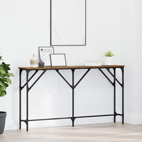 vidaXL Console Table Old Wood 140x23x75 cm Engineered Wood