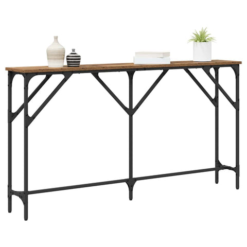 vidaXL Console Table Old Wood 140x23x75 cm Engineered Wood