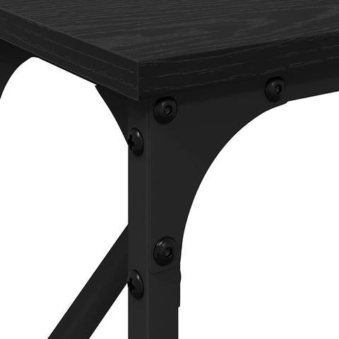 vidaXL Console Table Black Oak 140x23x75 cm Engineered Wood