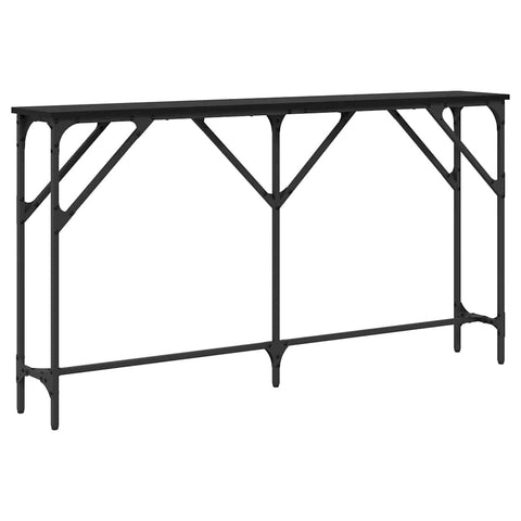 vidaXL Console Table Black Oak 140x23x75 cm Engineered Wood