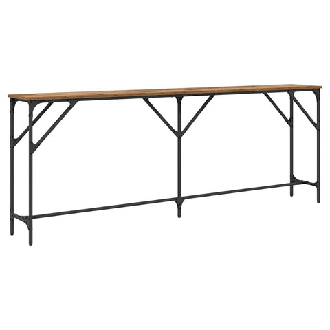 vidaXL Console Table Old Wood 200x29x75 cm Engineered Wood